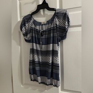 Multi-Patterned Agenda Blouse ✨Free with Purchase✨